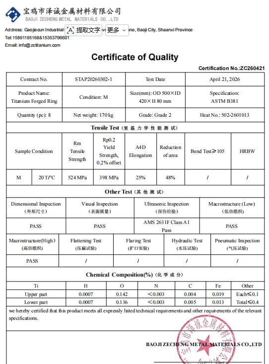 grade2 titanium ring MTC grade2 titanium ring MTC